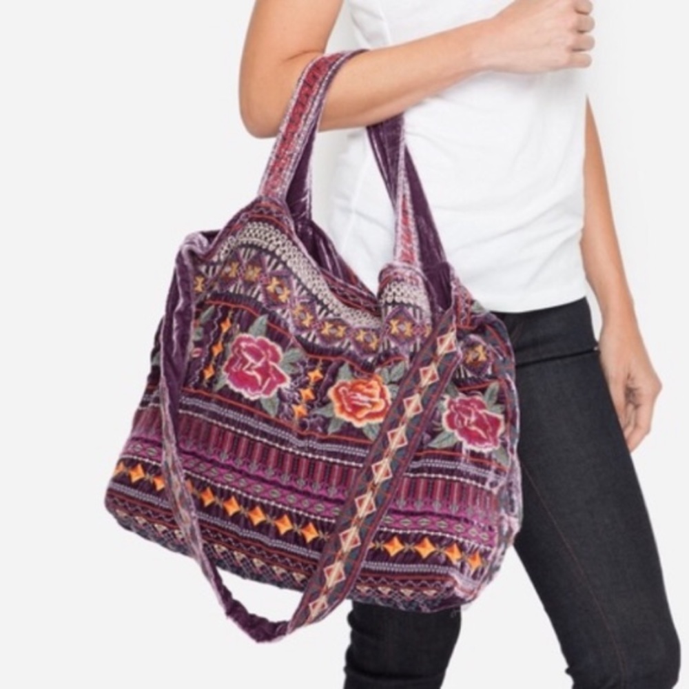 Johnny Was Rebekah Velvet Tote